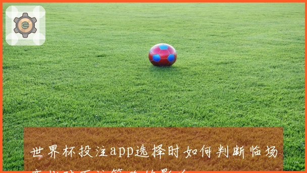 世界杯投注app选择时如何判断临场变化对下注策略的影响