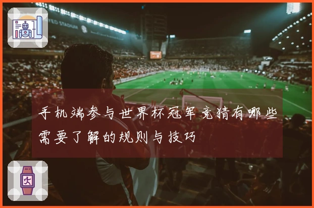 手机端参与世界杯冠军竞猜有哪些需要了解的规则与技巧